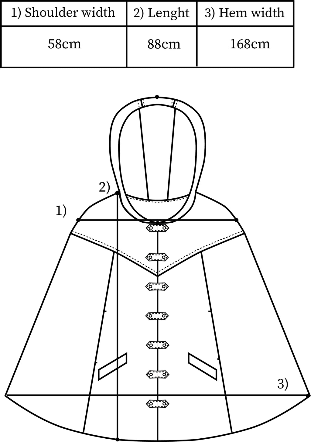 Traveller cape patterns